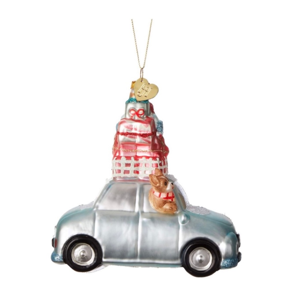 Jillian Harris Car Ride  Christmas glass ornament